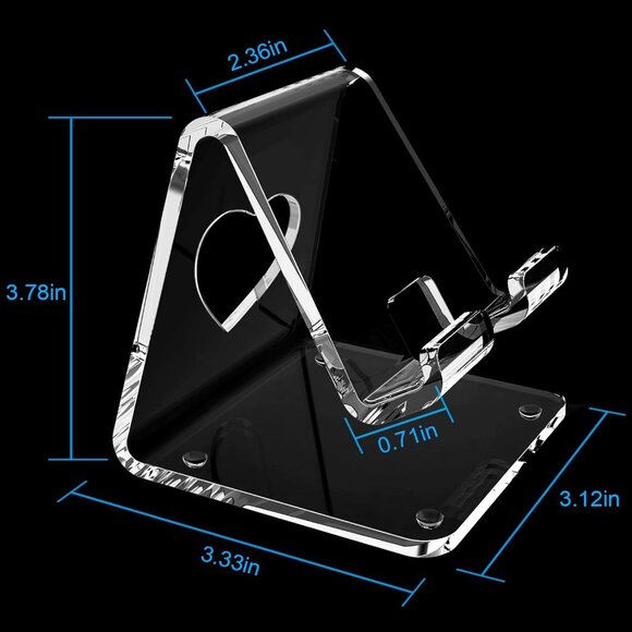 Acrylic Cell Phone Stand, Portable Phone Holder, Clear Phone Stand for Desk, Com - Picture 4 of 7